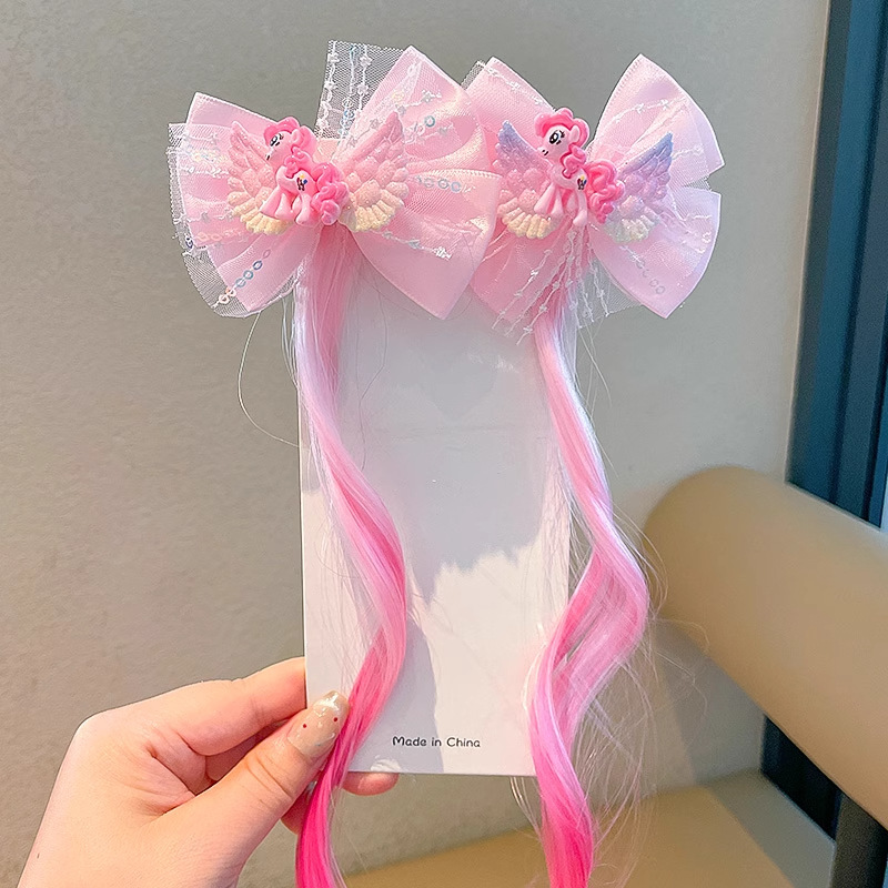 Nuevo clip de peludo para niños, accesorios para el cabello, tocado para niñas, horquilla, horquilla de lazo para bebé, pony, lindo