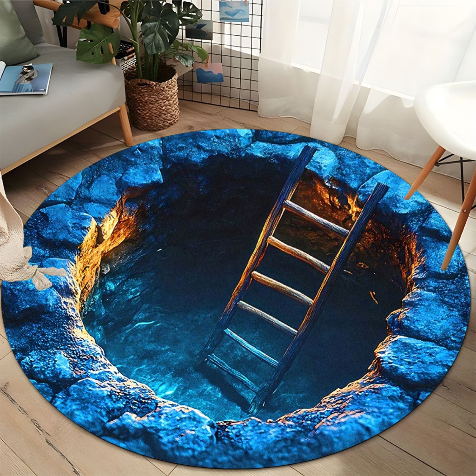 New 3D Visual Floor Mat for Home Entrance, Easy-Care Mat for Living Room Coffee Table, Wear-Resistant Mat, Available for Cross-Border Shipping
