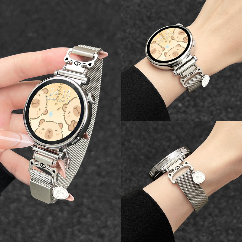 Suitable for Huawei Gt5/6 New Watch Strap Gt7 Metal Magnetic Watch Gt4 Watch Chain Women's Gt3/2 Summer