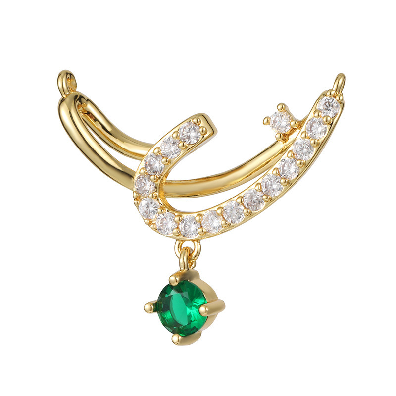 Joyas transfronterizas colgante de rubí esmeralda ligero de lujo accesorios de acero de titanio collar no decolor cadena clavícula