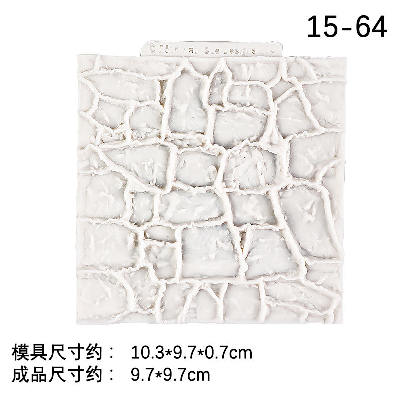 Azulejo de pared de simulación patrón piel fondant cake Edge molde de silicona Nuevo fondant textura realista en stock al por mayor