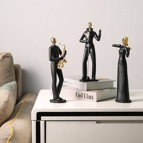 Creative band character ornaments, light luxury, personalized porch decoration, TV cabinet, wine cabinet, study room desktop crafts