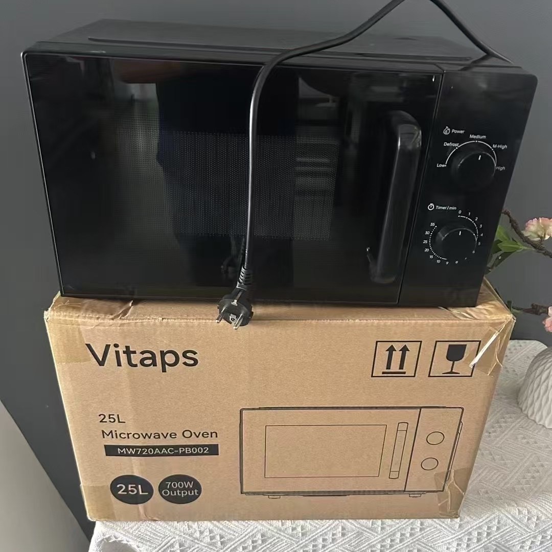 Cross-Border English 25L Large Capacity Home Office D20Mxp360 ° Visual Turntable Heating Microwave Oven Wholesale