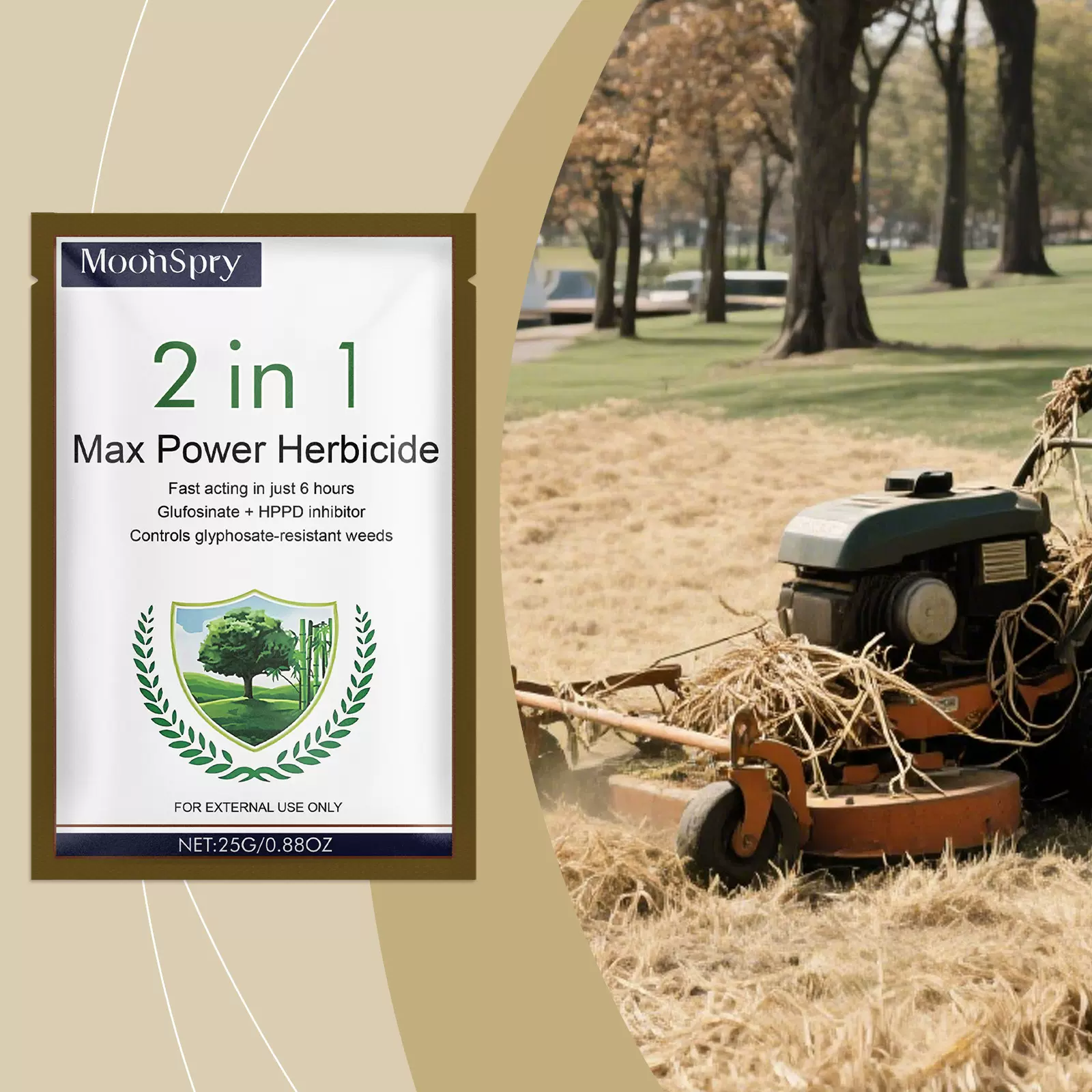 MOONSPRY除草剂养护草坪与苗木多种场景适用减少杂草维护整洁景观