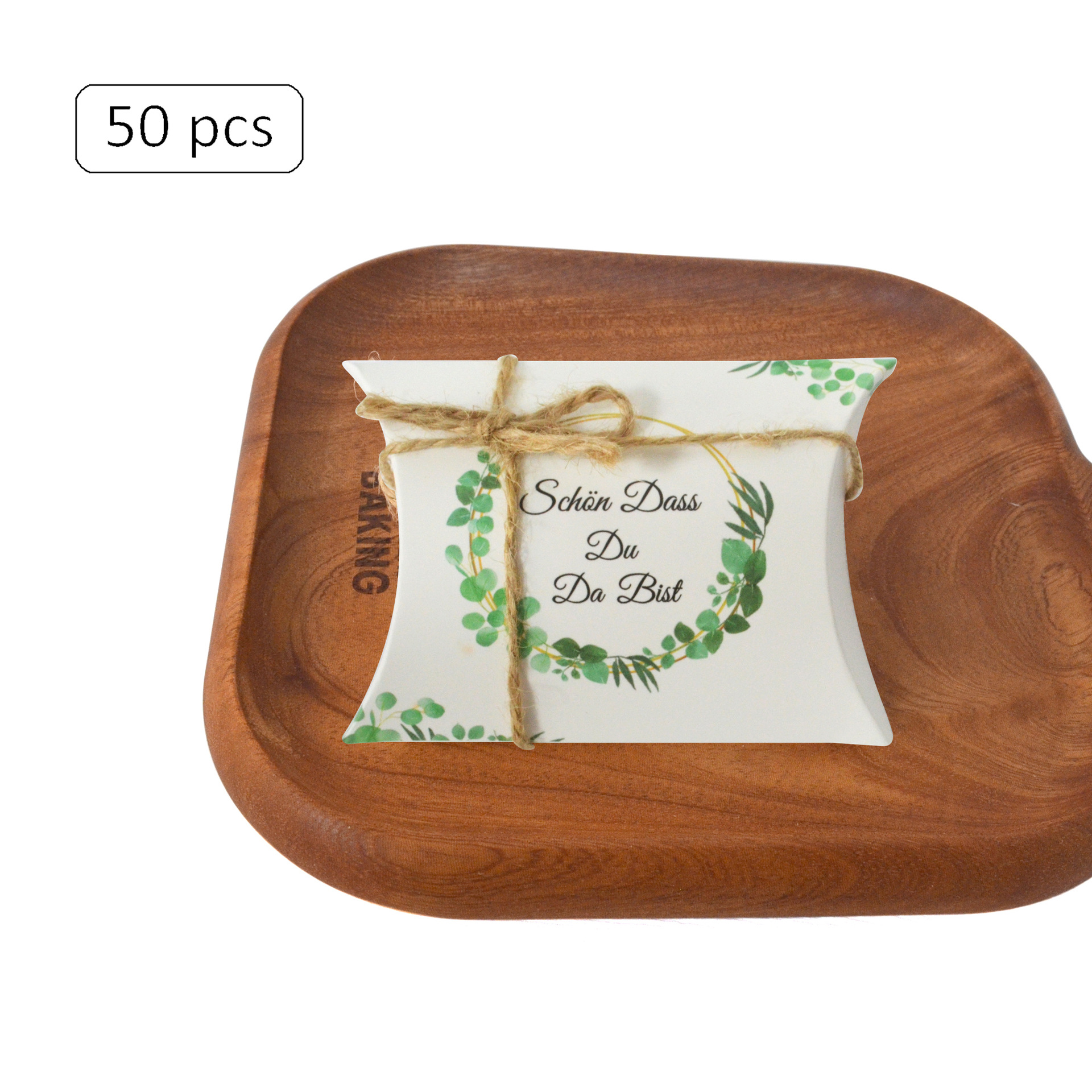 绿叶枕头盒--圆形黑字schon-麻绳04