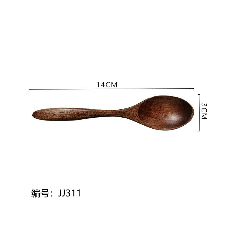 14*3cm 오래된 페인트 뾰족한 손잡이 숟가락-311