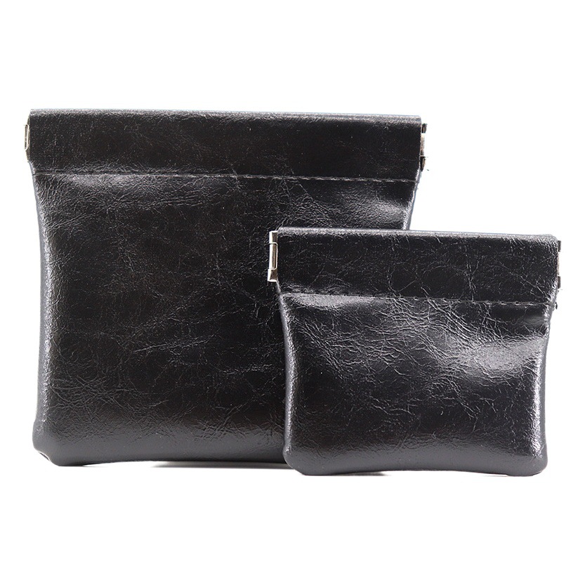 Nueva bolsa de almacenamiento de cuero de cera de aceite, línea de datos de viaje, bolsa de almacenamiento de joyería de cambio, mini bolsa de almacenamiento cerrada automática