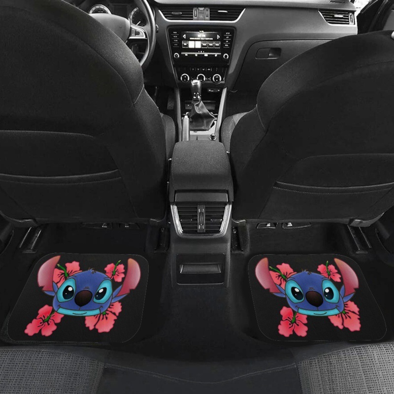 Hot-Selling Stitch Printed Car Floor Mats for Front and Rear Seats, Custom Design with Personalized Prints