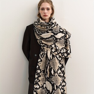 G 25121 Snake Print Acrylic Scarf �߼y����q���� �羳�W