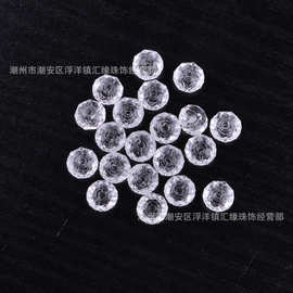 特A级高亮车轮珠扁珠4m-12mm亚克力车轮珠仿水晶透明散珠门帘珠子