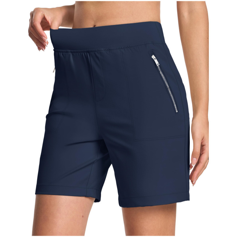 Amazon New Summer Women High Waist Golf Sports Shorts with Pocket Outdoor Sports Running Shorts