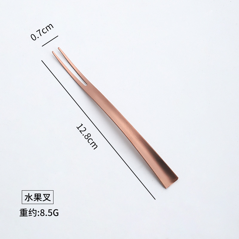 304 tenedor de fruta de acero inoxidable cuchara de café pastel creativo pastel de luna tenedor de postre ensalada occidental signo de fruta LOGO