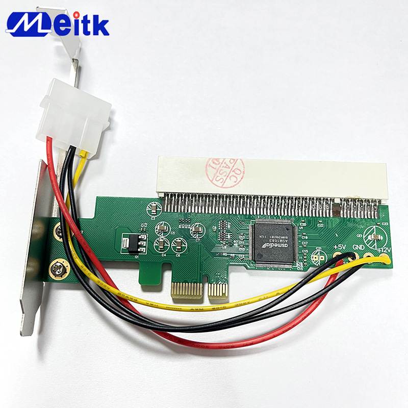 Desktop Computer Graphics Card Pci-E to Pci Card Slot Expansion Card Pci-E1X to Pci Adapter Card Asm1083