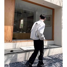 春秋外套潮牌男美式复古高街短款夹克小众设计高级感飞行员棒球服