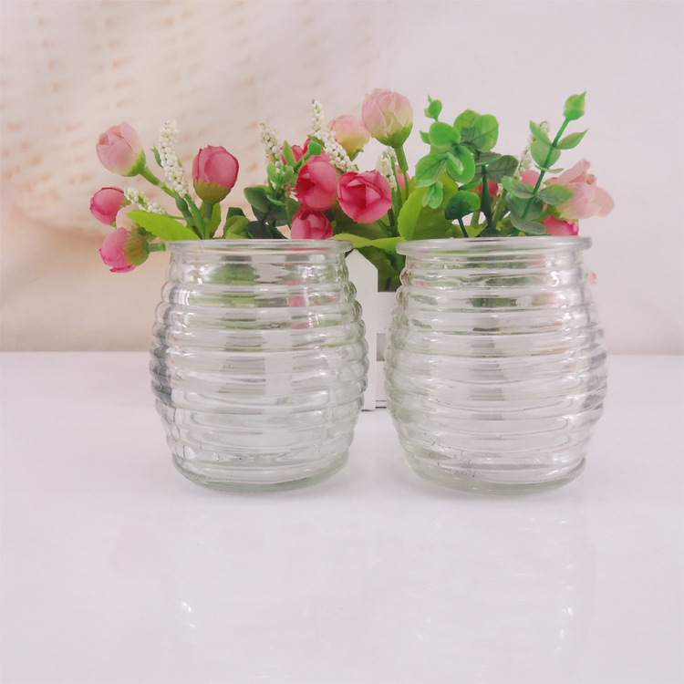 厂家直销螺纹玻璃蜡烛罐蜡烛器皿蜡台加工喷涂切割磨口打孔