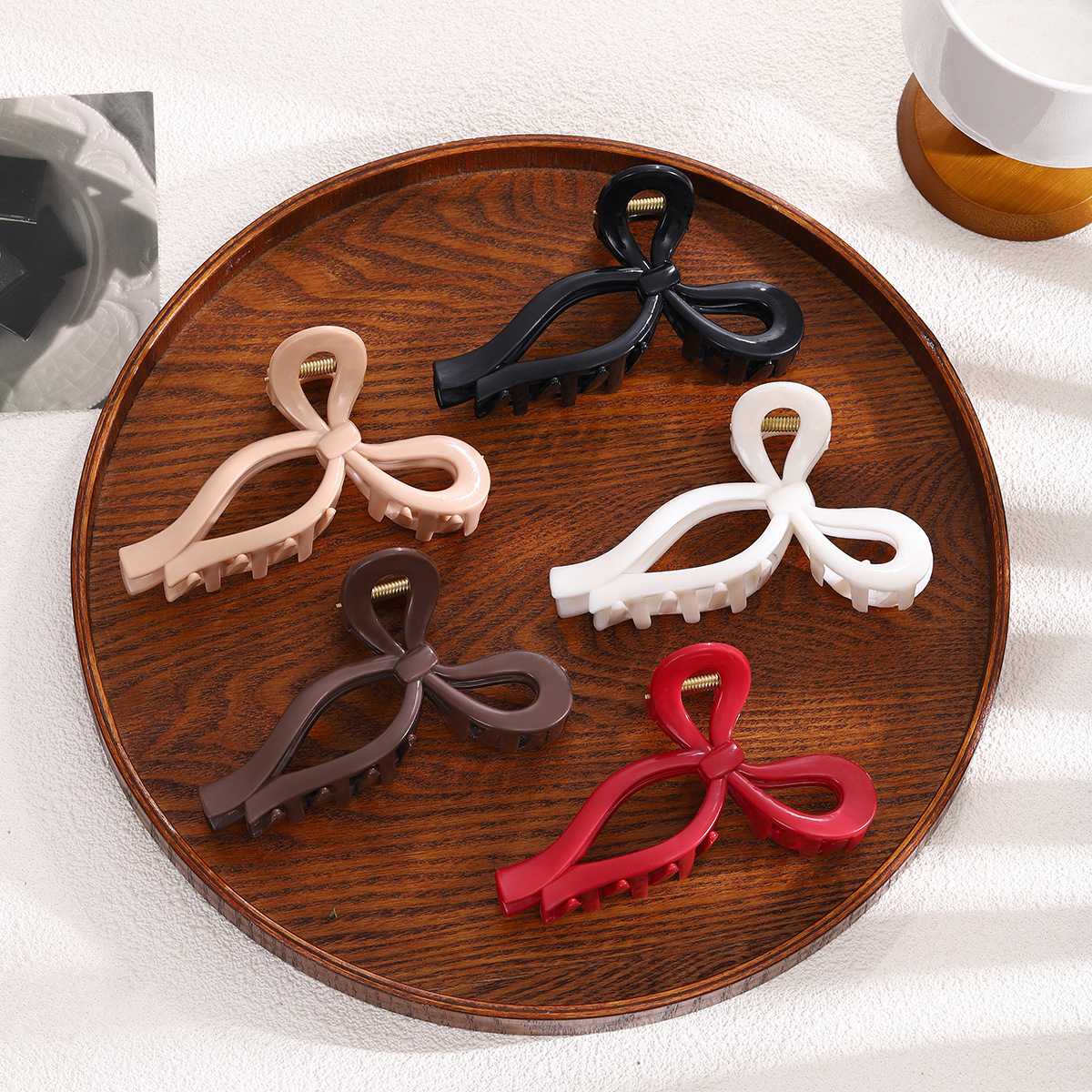 Cross-border clip de pescado suave clip de cabello de alta calidad arco clip de agarre grande clip de cabello suave anticolisión suave