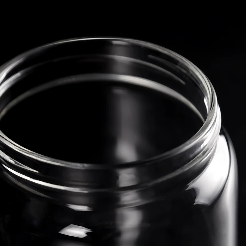 Кухонная стеклянная банка высокого borosilicate с крышкой из акации, хранение зерна, прозрачная банка для хранения пищи