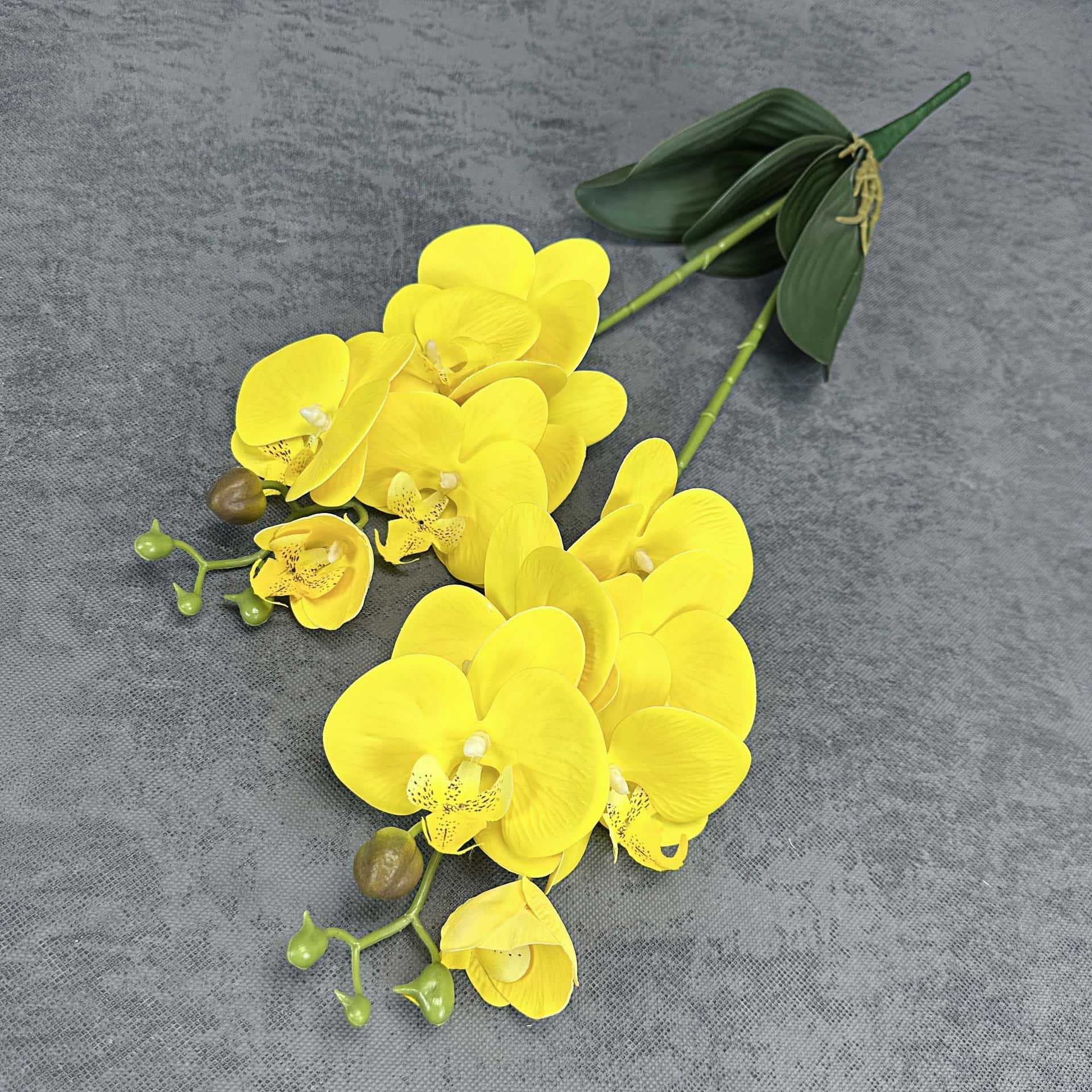 Simulación de 2 horquillas 12 mariposa orquídea PU sensación de flores falsas decoración del hogar decoración de boda props orquídea adornos al por mayor