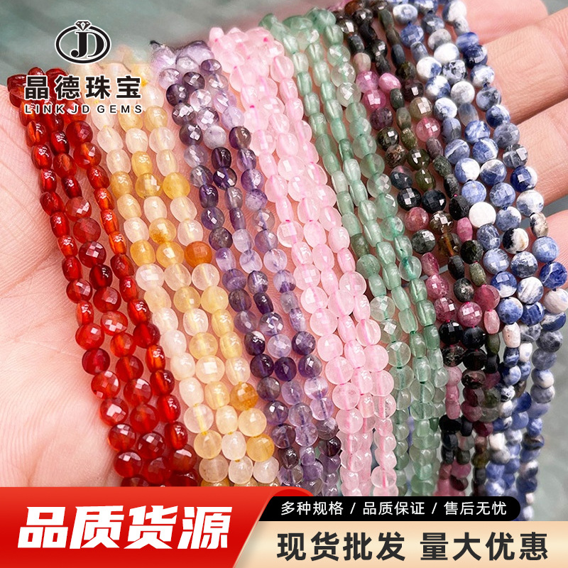 4*3mm crystal jewelery crystal cutting round cake shaped beads…