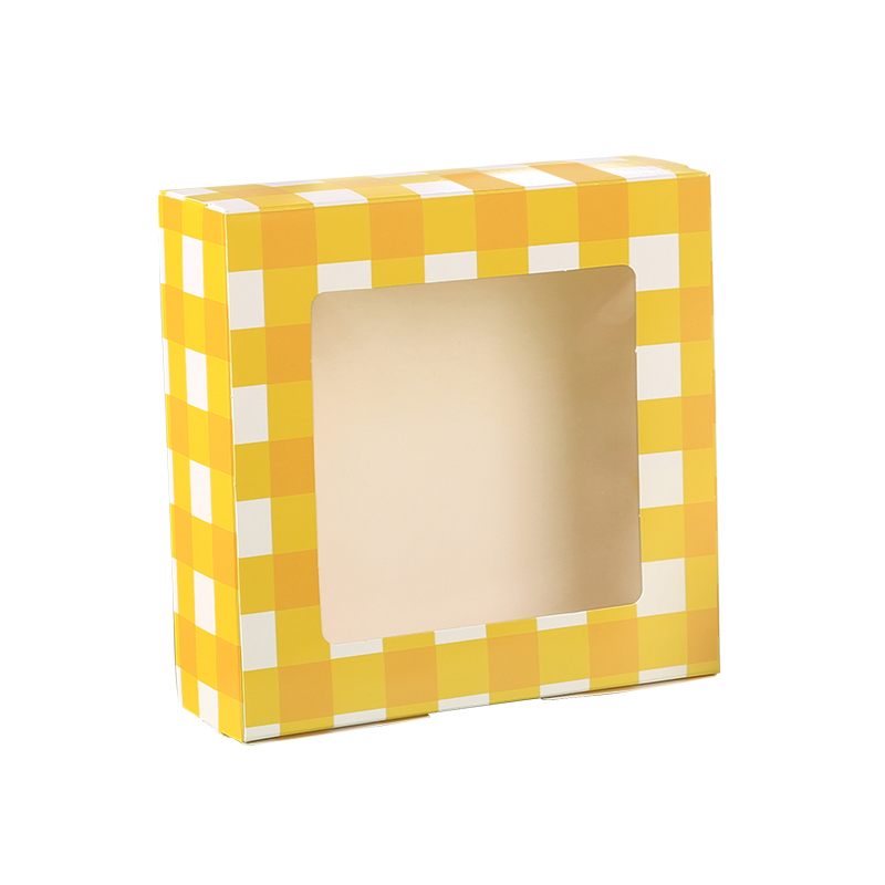 Caja de embalaje de tartas de pastel, caja de embalaje de tartas de pastel de cuatro granos, caja de embalaje de papas fritas de comida rápida desechable de 2 / 4 / 6 granos, caja de nieve