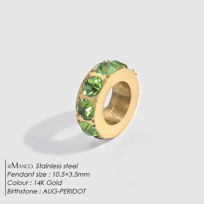 Zərgərlik ara hissələri Gold-Plated Handmade Accessories - august-olive-green-gold