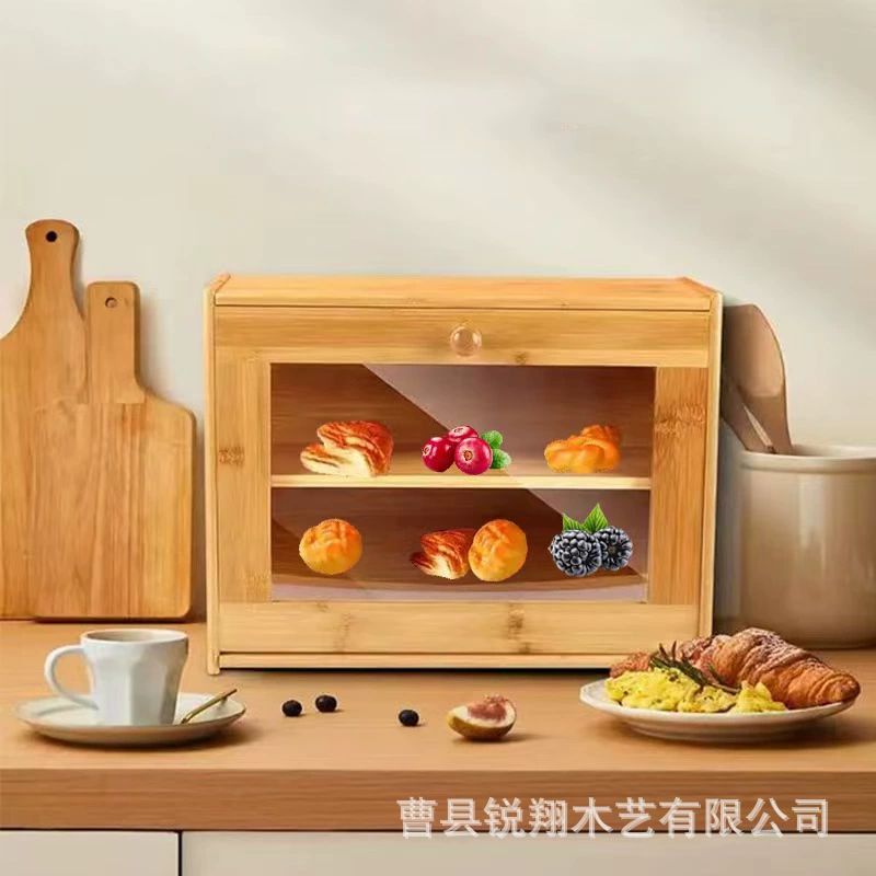 Трансграничный бамбуковый ящик для хранения хлеба для домашнего обихода на кухне