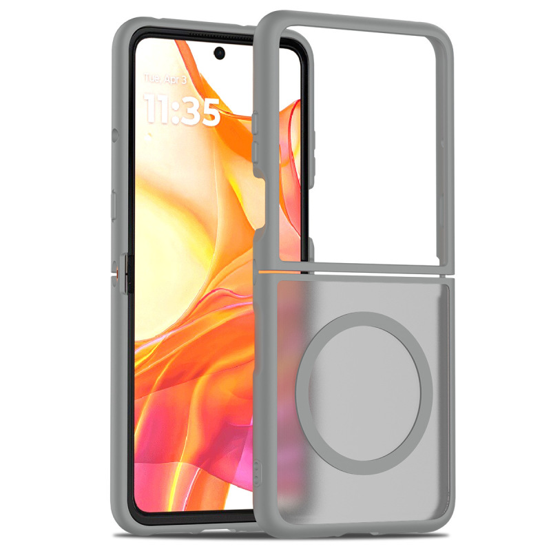 适用MOTO Razr +2025折叠手机壳Razr60ultra肤感半透磨砂磁吸护套|undefined