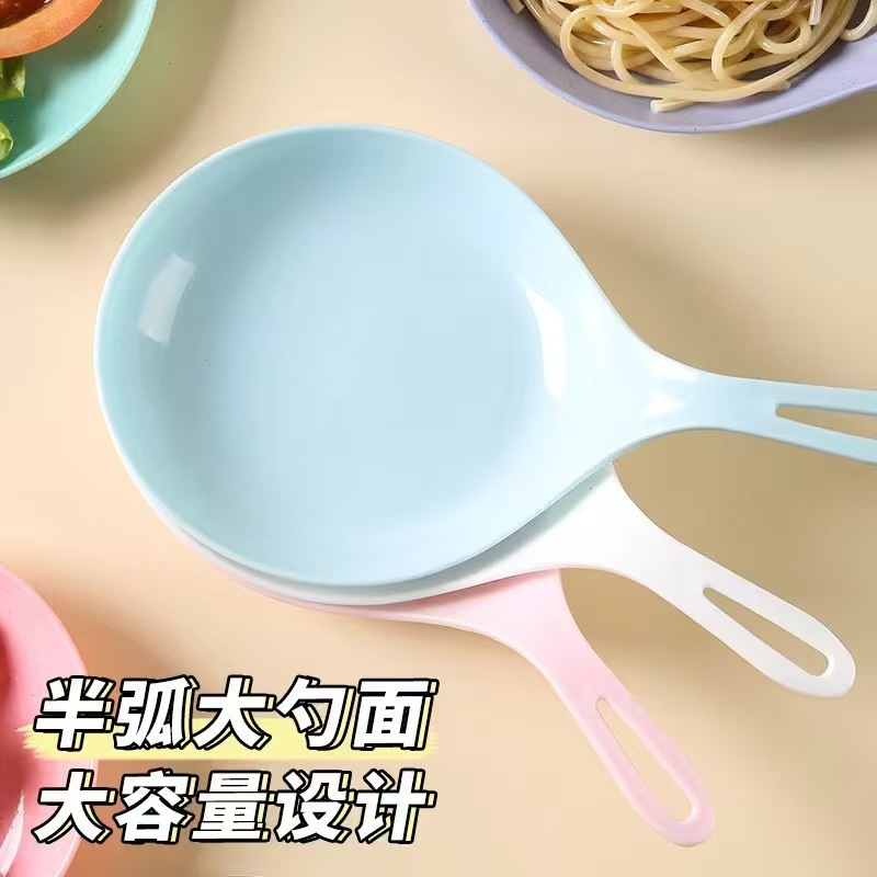 Boki, Corea del Sur, la misma cuchara grande, cubiertos blancos rojos en línea, platos de mano coreanos con mango, bandeja de receptores de mano