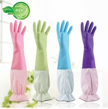 洗碗手套洗衣廚房家務清潔防水耐用長袖加絨加厚乳膠橡膠手套