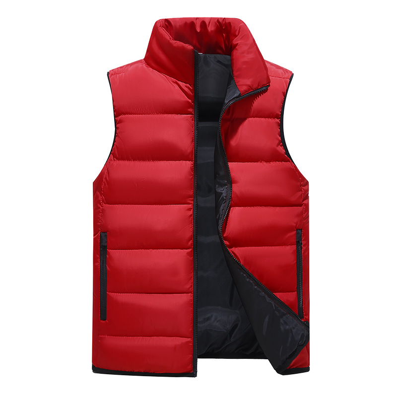 JSH-611 다운 코튼 조끼-레드 클래식 스타일