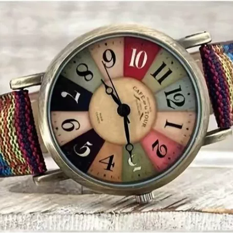 Personalized Creative Colorful Bohemian Hippie Watch Retro Watch Colorful Strap Ethnic Style Accessories Wholesale