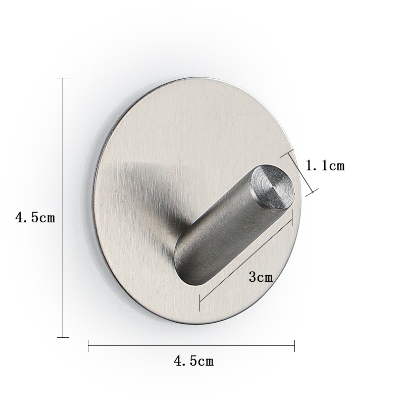 Gancho oblicuo de acero inoxidable (cepillado) redondo