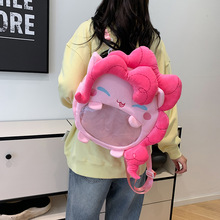 新款初音未来痛包二次元少女双肩包新款潮毛绒碧琪单肩包学生书包