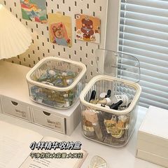 家用桌面垃圾桶带盖高颜值轻奢发饰头绳储物收纳盒化妆品整理盒