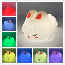 萌兔硅胶拍拍灯送朋友礼品伴睡小夜灯创意充电遥控定时卡通氛围灯