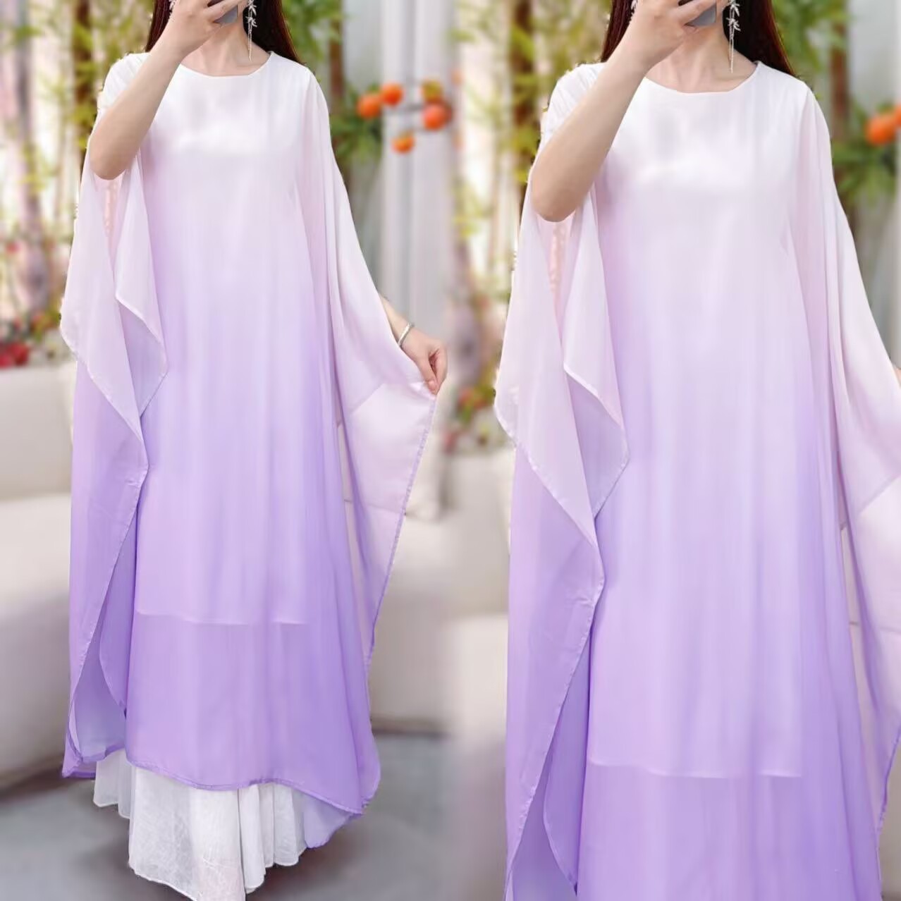 Real Shot of Zen Dance Attire, Loose-Fitting Dress, Layperson Clothing, Tea Attire, Zen Clothing, Ancient Style Flowing Long Dress, Solid Color, Traditional Dance Wear for Women