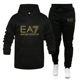2024 autumn and winter winter cross-border men's and women's leisure European code blank solid color suit fleece loose sweater pants two pieces