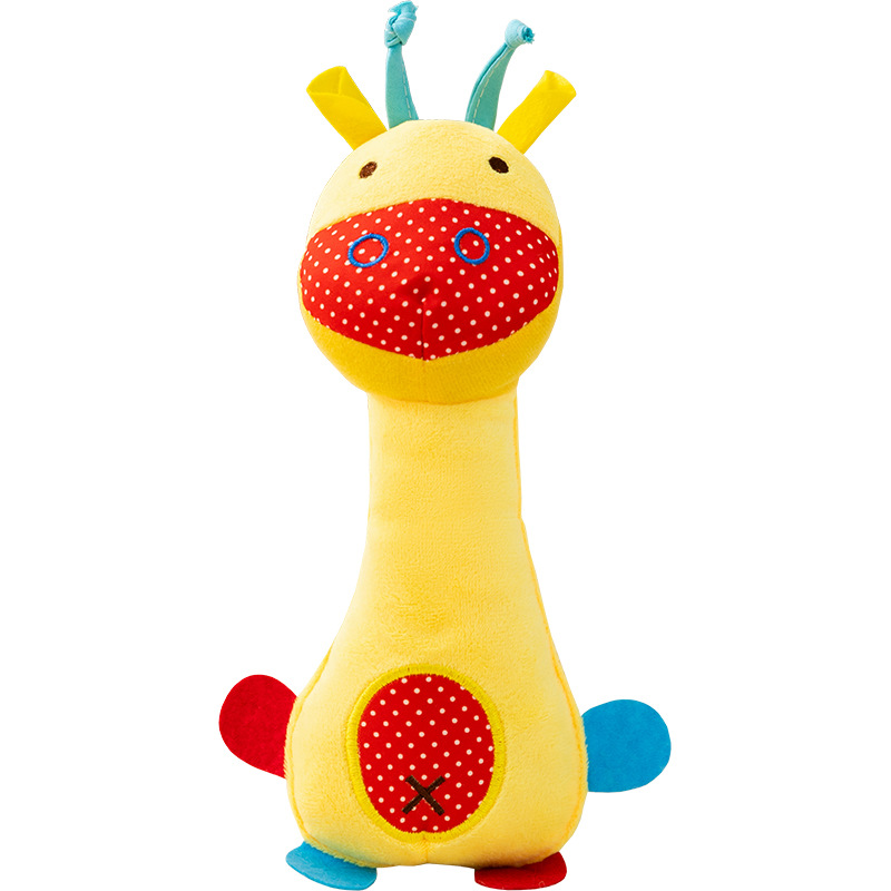 Juguetes de peluche para perros de girafa sonora para animales de zoológico resistentes a la mordida para aliviar el aburrimiento para compañerismo interactivo para mascotas y gatos juguetes