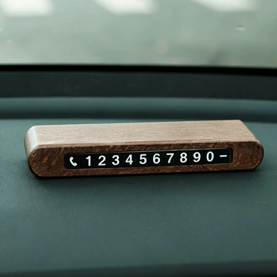 Car Decoration Interior Accessory – Nömrəli dayanma kartı - without-siamese-cat-walnut-oval-brand