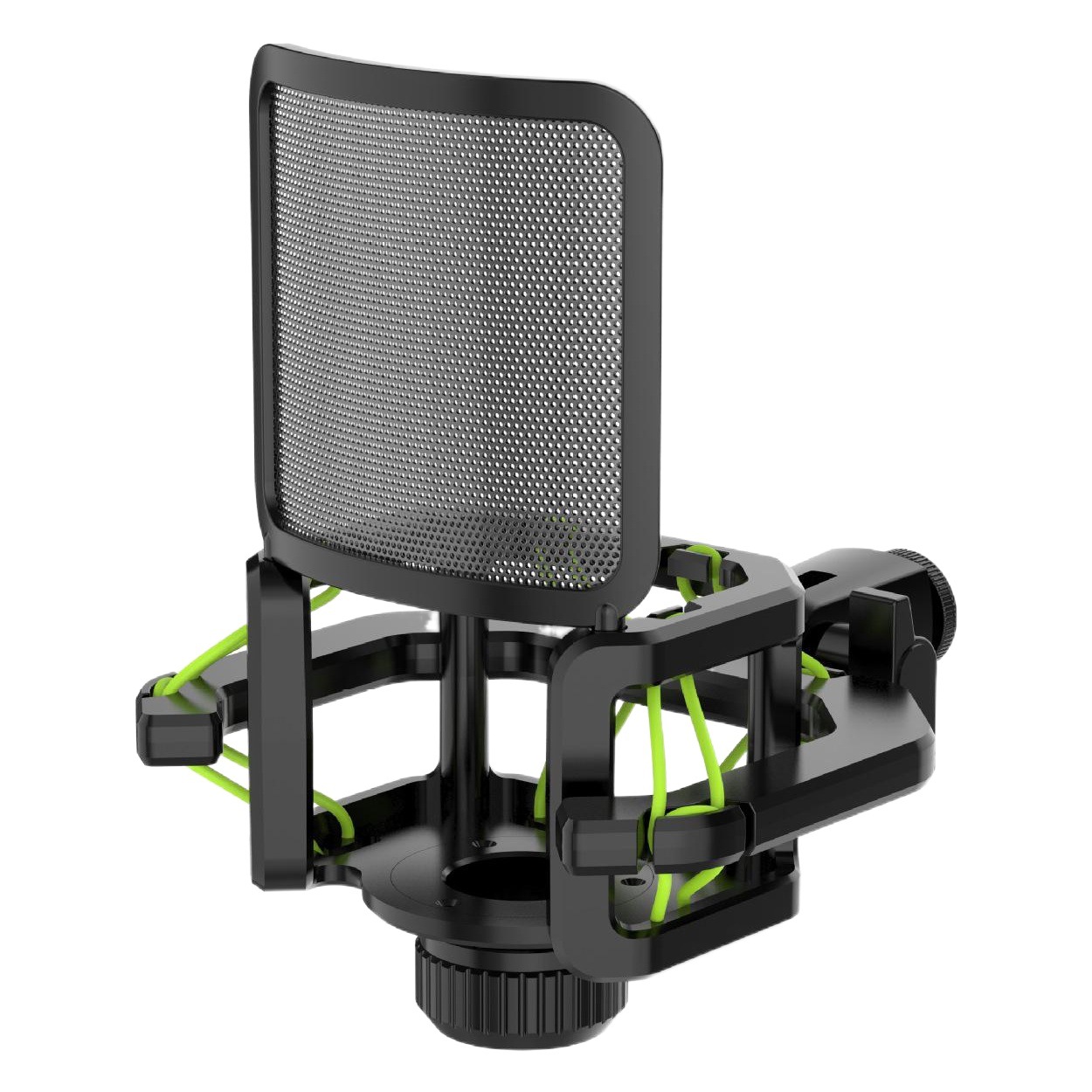 Privado modelo transfronterizo suministro de micrófono a prueba de golpes soporte amortiguador micrófono a prueba de vibraciones soporte clip plástico metal spray escudo