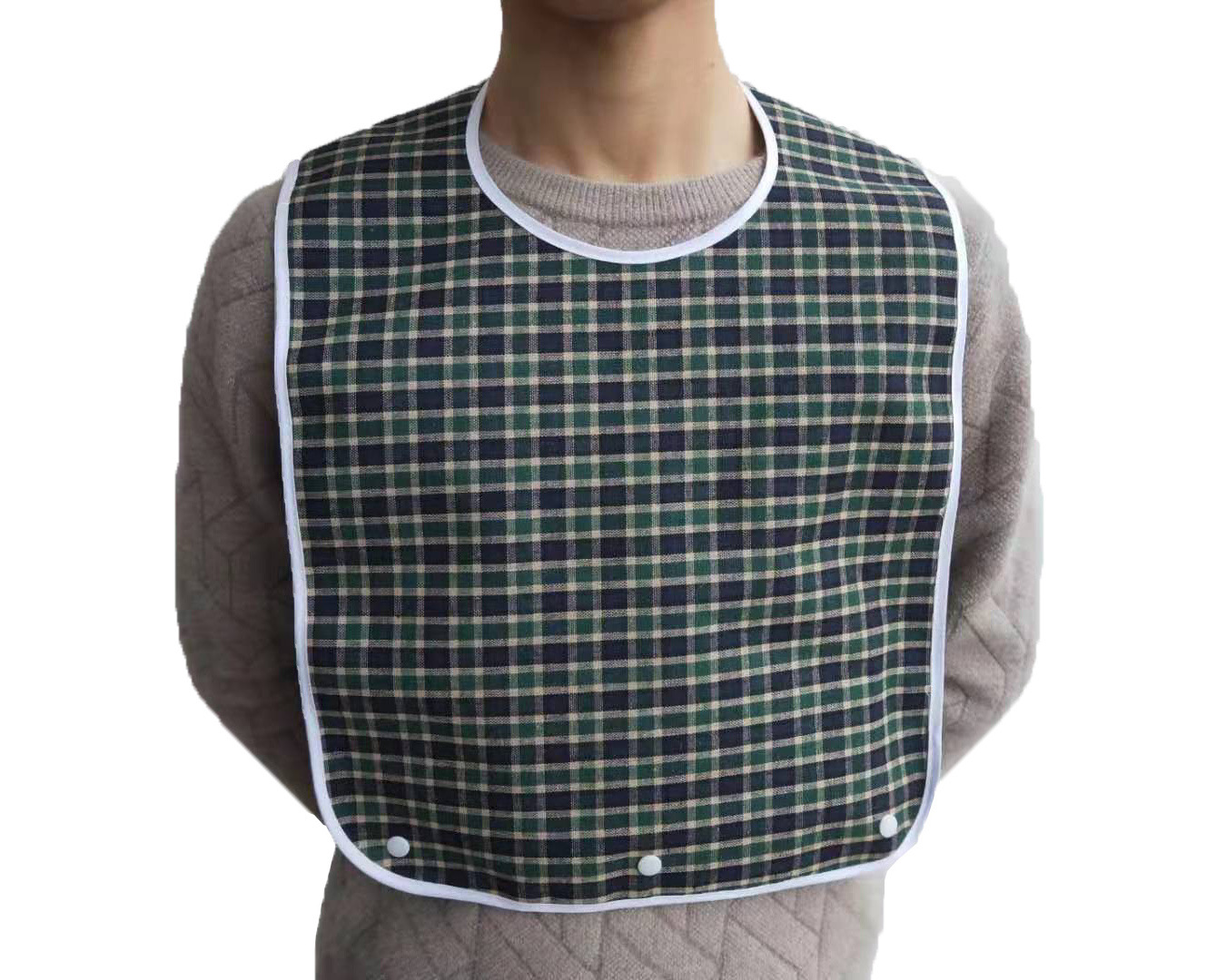 En stock al por mayor impermeable de gran tamaño adulto comida babero comedor ancianos babero saliva toalla ventas directas de la fábrica