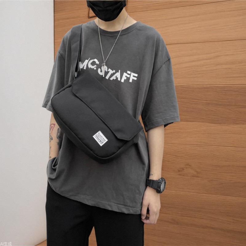 个性小男包女包新款日系休闲ins斜挎包韩版手提简约单肩包防水