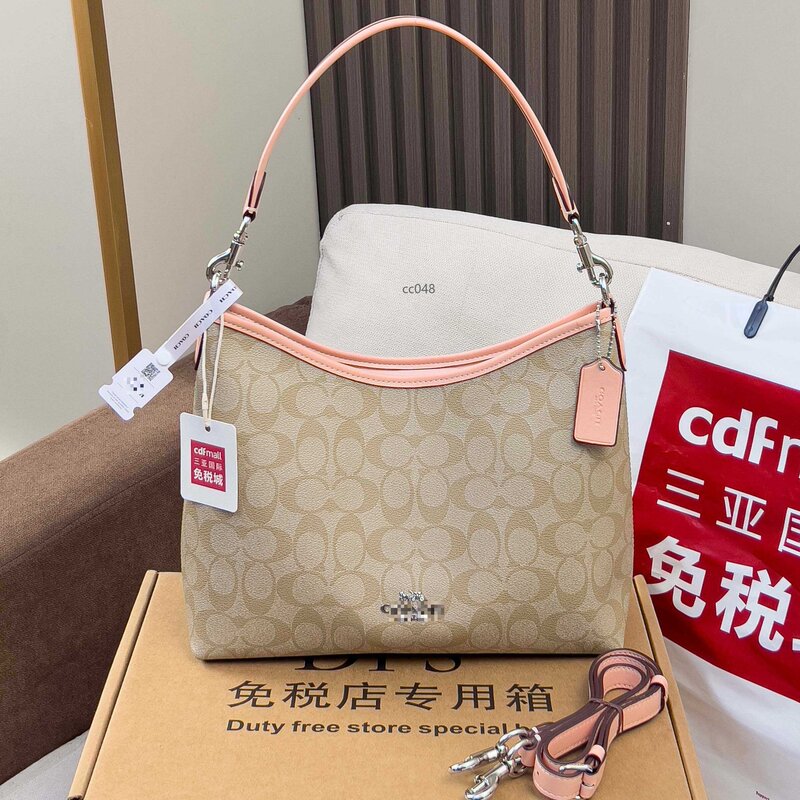 High-End Koujia New Model Hobo Bag in Milk Tea Color, Classic Versatile Shoulder Bag, Underarm Crossbody Handbag, Large Capacity Women's Bag