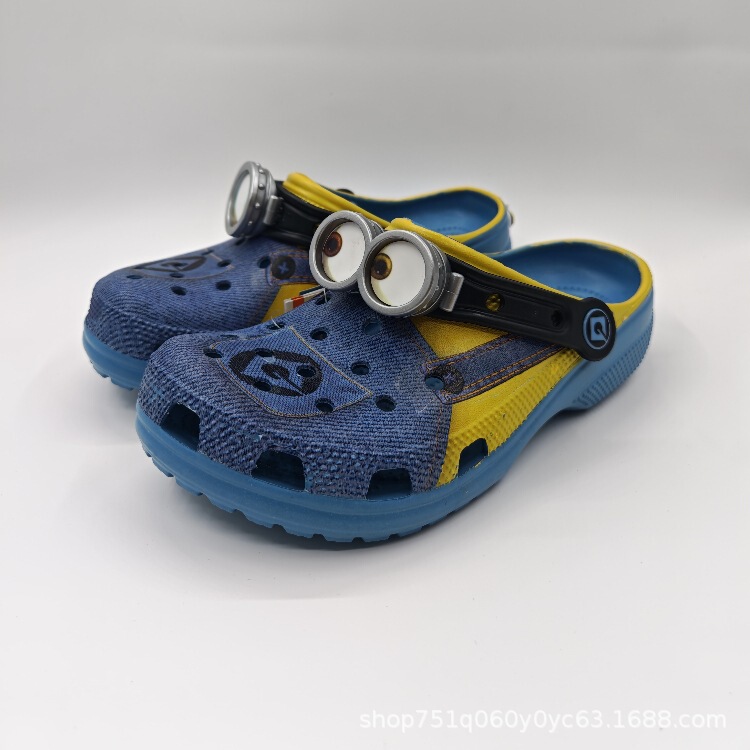 Lxcross Minion Croc Shoes Summer Outdoor Children's Shoes Beach Shoes Closed-Toe Slippers Direct Sale from Manufacturer