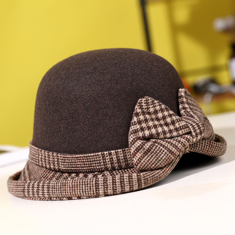 Sombrero de las mujeres otoño e invierno nuevo sombrero de lana de las mujeres moda plegable suave conformación cúpula caliente cuenca sombrero al por mayor