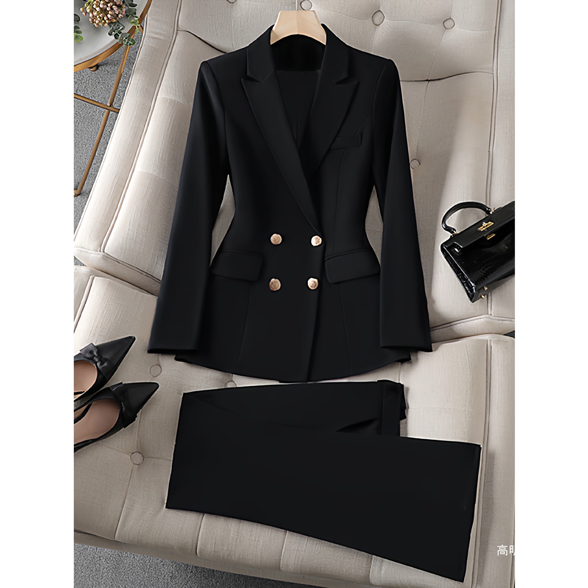 Formal women's suit, college student suit, civil service exam interview, petite women's black suit jacket, professional attire