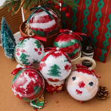 珊瑚绒圣诞袜子女秋冬加绒加厚半边绒圣诞节球装袜子礼品礼物代发