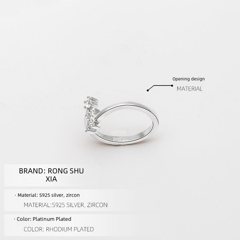 S925 Sterling Silber Buchstabenring Mode Persönlichkeit Licht Luxus Nischendesign Zeigefinger 2022 Neu Beliebt Online Beliebt_voghion.com