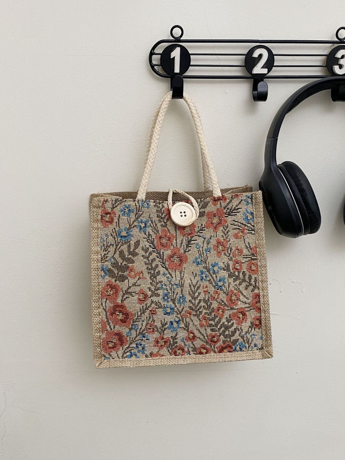 Nuevo bolso de tela de lino para mujer, nueva moda de verano, lonchera de lino portátil, bolso bento, bolso de mamá