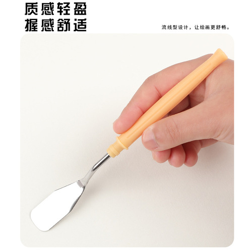 Manufacturer gouache oil paint scraper art supplies tool knife pointed flat plastic handle palette knife